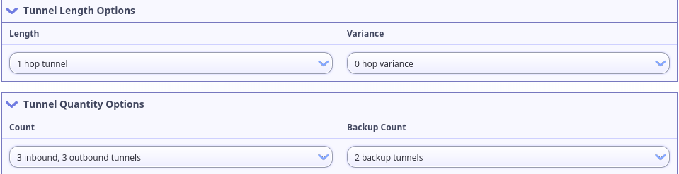 Fine-tune tunnel settings